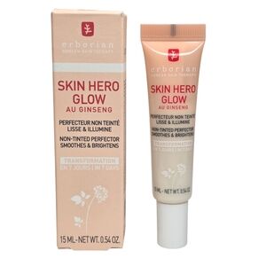 Erborian K-beauty Korean Skincare Skin Hero Glow Non-Tinted Perfector 15ml Size